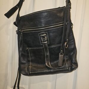 Black Leather Shoulder Bag